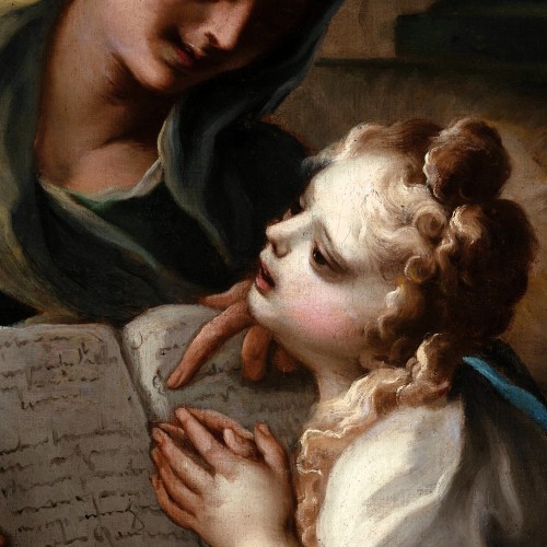Antiquités - L'Éducation de la Vierge - Carlo Preda (1652 - 1729)